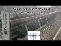 벽암으로 채워진 가비온 와이어 메시 바구니