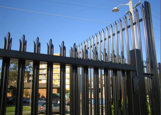 Europe Single Point Q235 Steel Palisade Fencing 2.0m Height For Residential