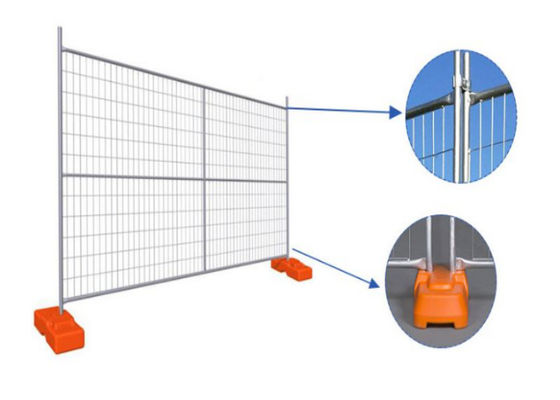 Temporary Steel Mesh Fencing 3mm Wire Diameter PVC Coated Easy Installation