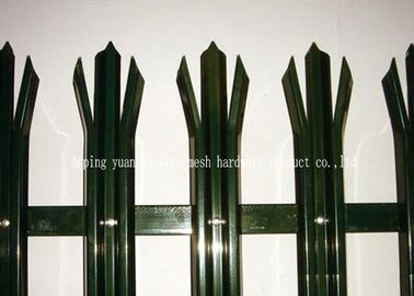 Bolt Down Welded Steel Palisade Fencing Free Standing Edging With Base Plates