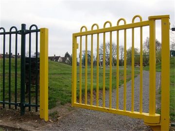 Playground Decorative Steel Palisade Fencing Bow / Roll Top European Standards