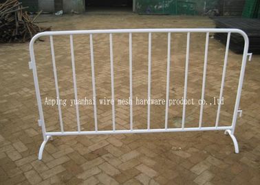 Portable Fixed Leg Metal Crowd Control Barriers , Metal Pedestrian Barriers