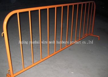 Portable Fixed Leg Metal Crowd Control Barriers , Metal Pedestrian Barriers