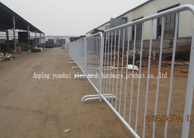 Powder Coated Steel Crowd Control Barriers , Interlocking Steel Barricades