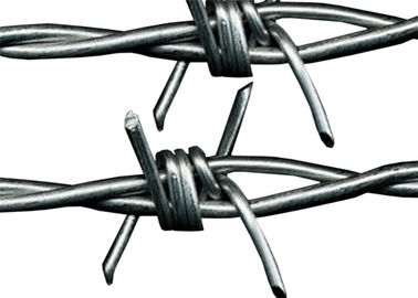 Low Carbon Steel Barbed Wire High Tensile Corrosion Resistance For Protective