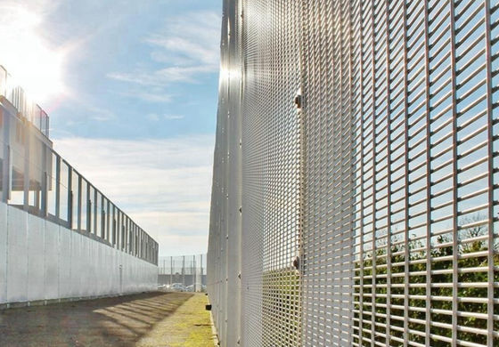 Powder Coated / Hot Dip Galvanized 358 Mesh Fence For Stadium